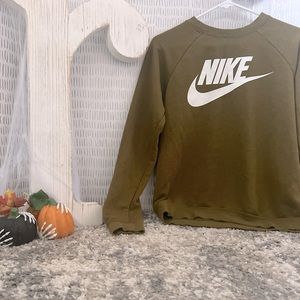 Olive green Nike crew neck